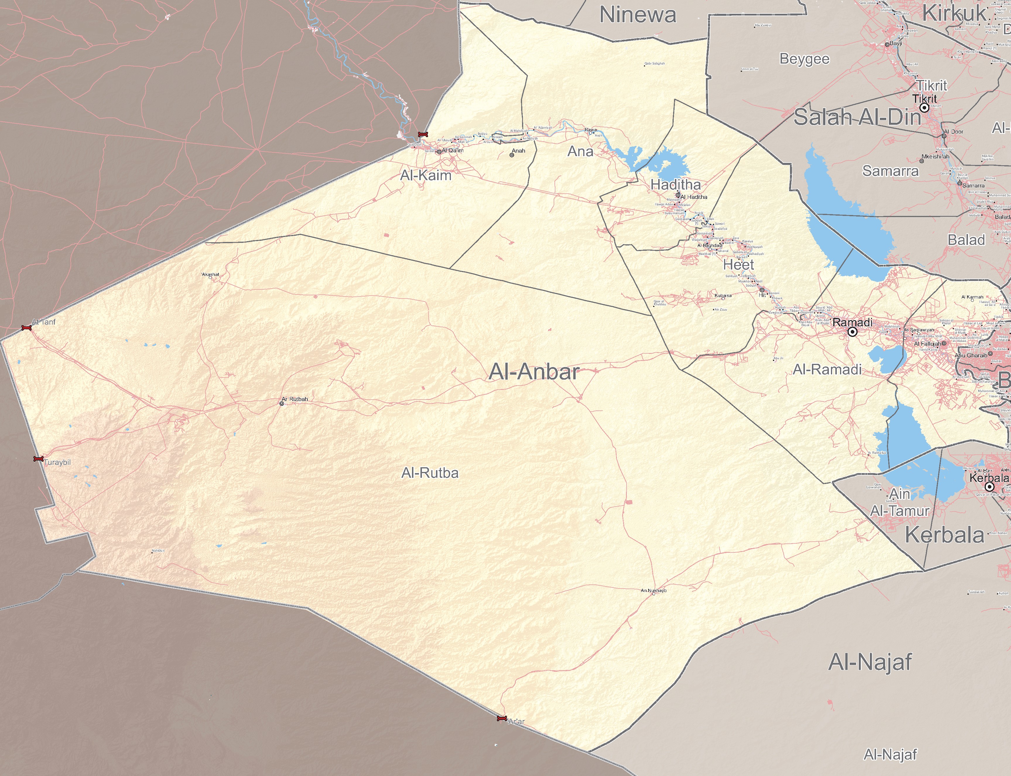 Al-Anbar Governorate Map