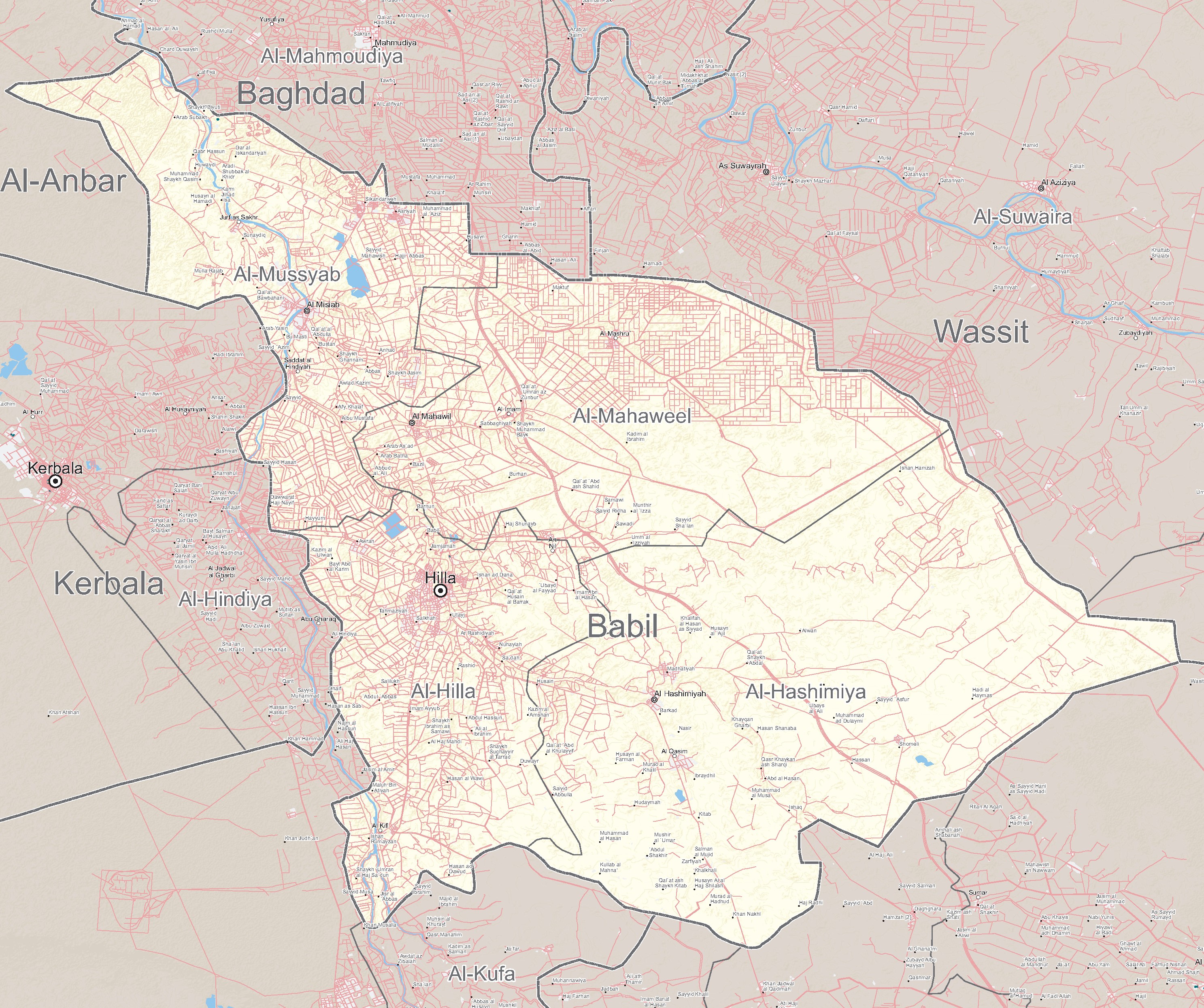 Babil Governorate Map
