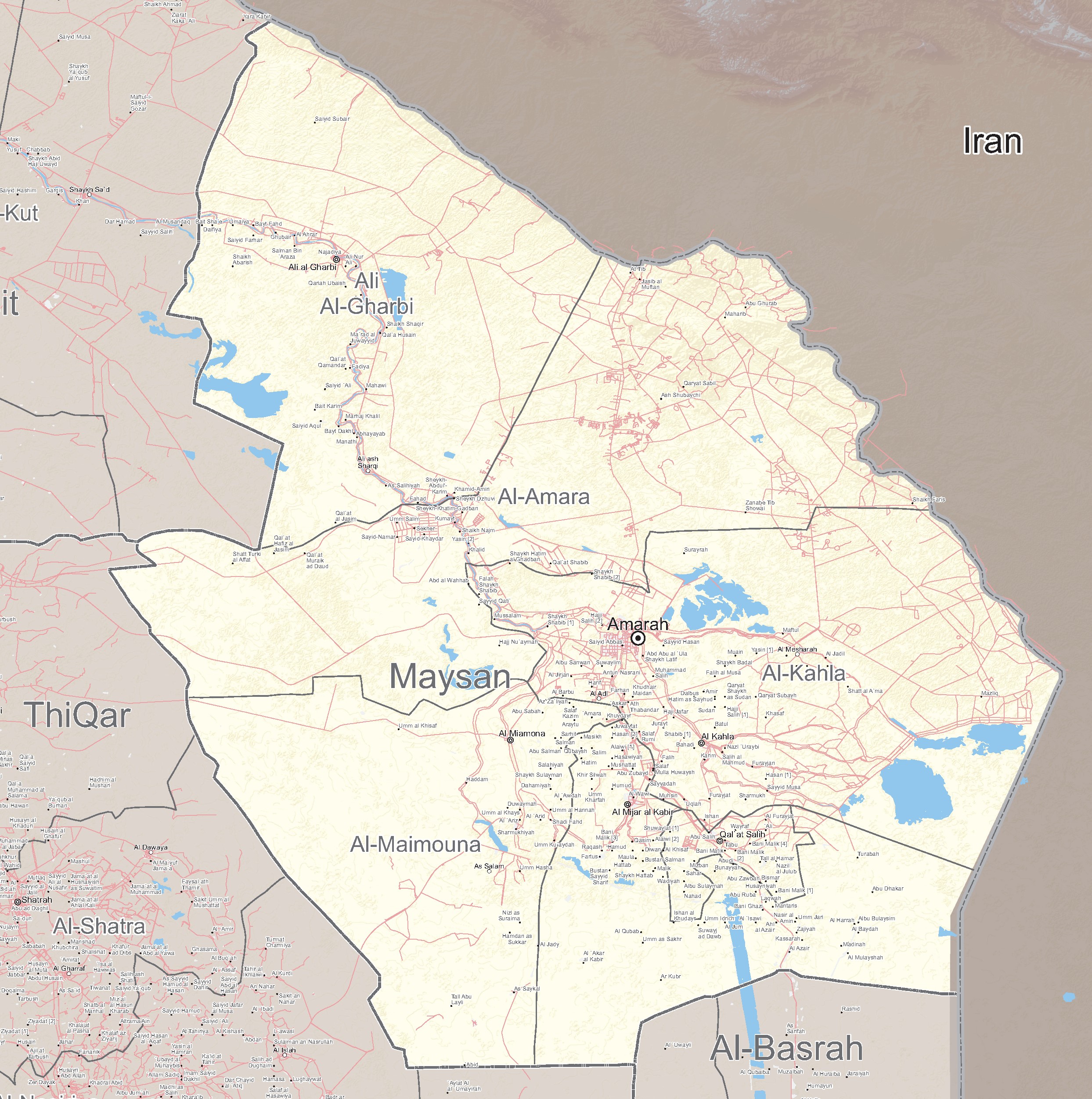 Maysan Governorate Map